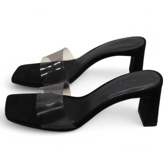 Inc Womens Black Comfort Slip Resistant Beyla Square Toe Block Heel Slip on Dres - Picture 6 of 7